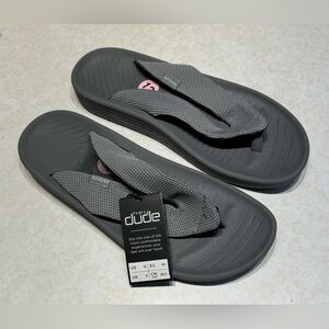 NWT Hey Dude Sandals Milo Flop Flop Men's 12 Lightweight Grey